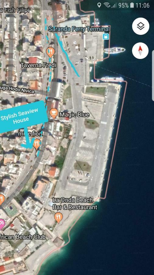 Ferienwohnung Stylish Seaview House Sarandë Exterior foto